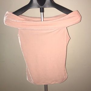 Velvet off the shoulder top